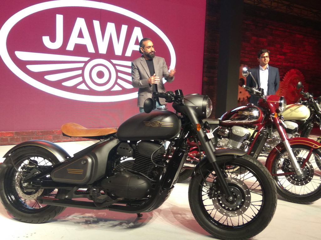Jawa motorcycles being unveiled 