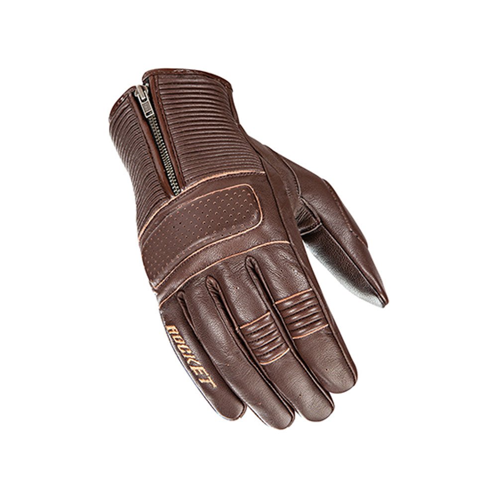 Joe Rocket Cafe Racer brown leather motorcycle gloves