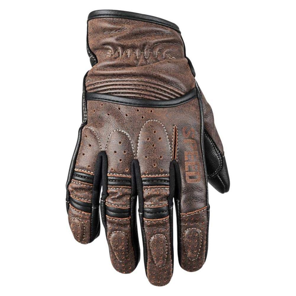 Speed and Strength rust and redemption brown leather motorcycle gloves