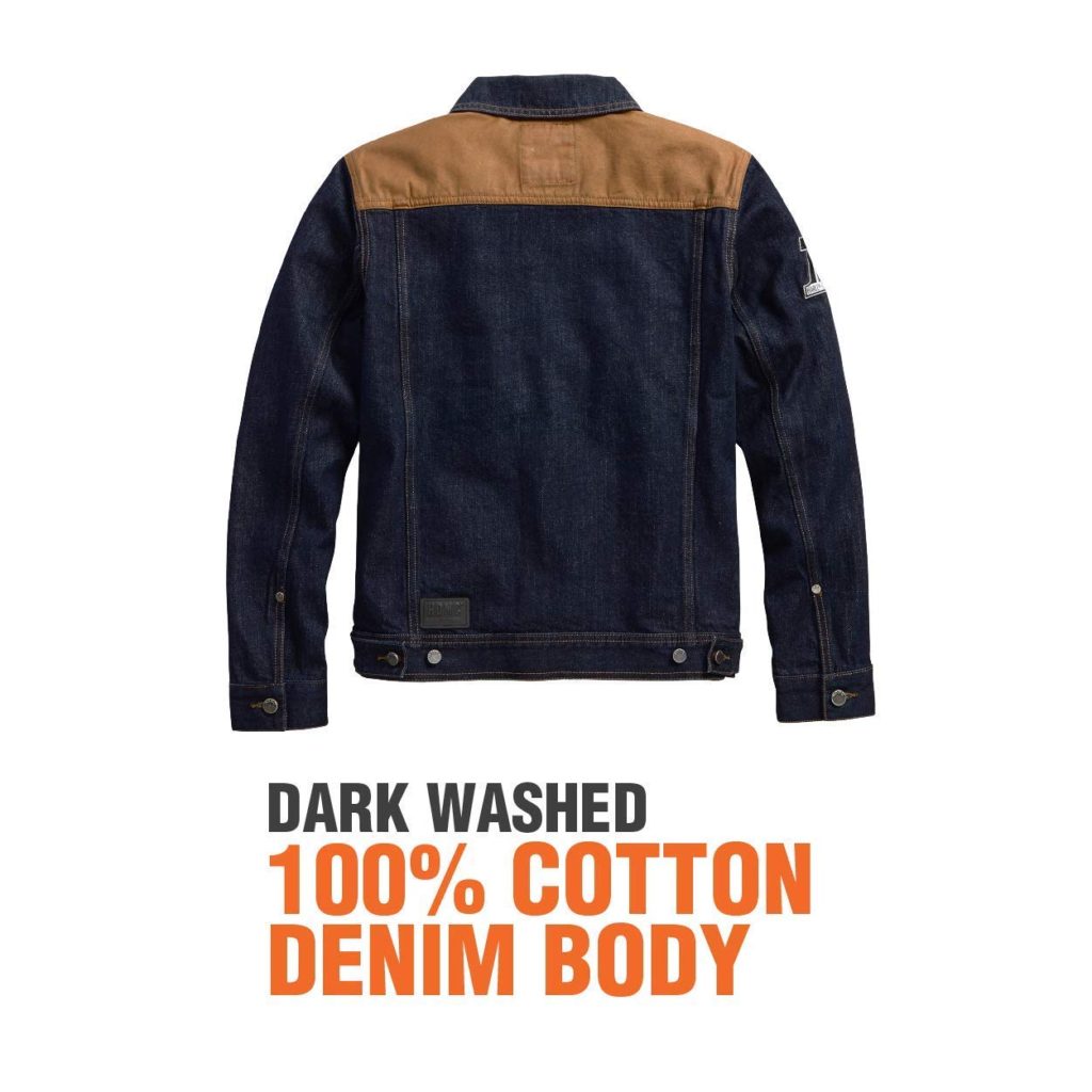 Harley-Davidson Official Waxed Canvas Slim Fit Denim Jacket