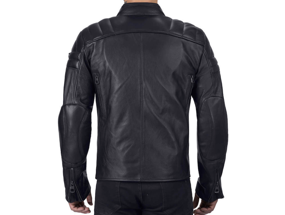Viking Cycle Cafe Premium Black Leather Motorcycle Jacket