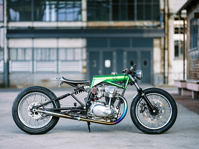 Schlachtwerk’s Wasabi Kawasaki W800 by Tommy Thoring