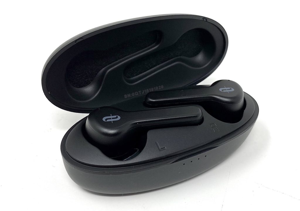 TaoTronics Sound Liberty 53 wireless earbuds inside the case