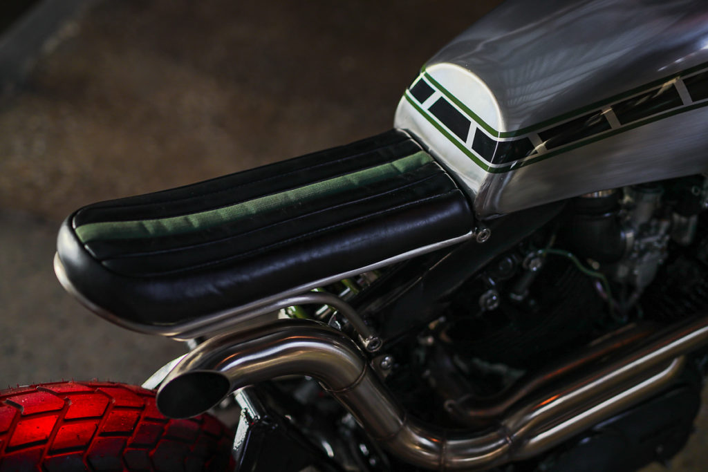 yamaha xv750 cafe racer by Purpose Built Moto seat