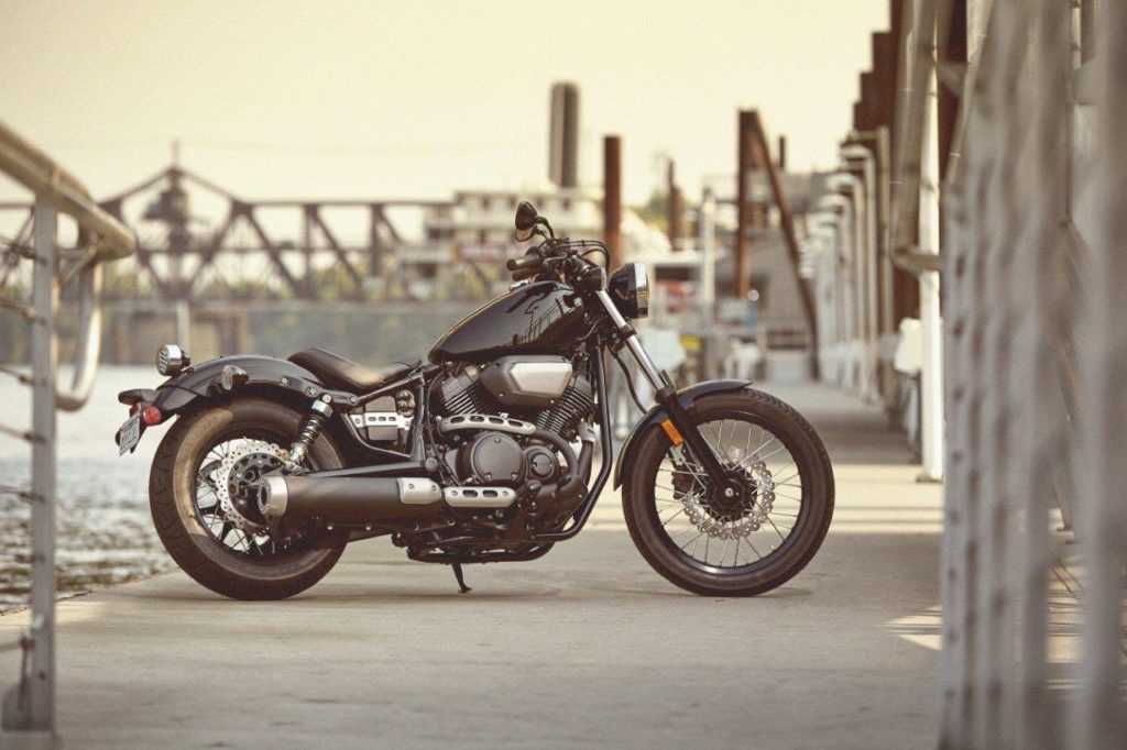 Yamaha Bolt cruiser parked