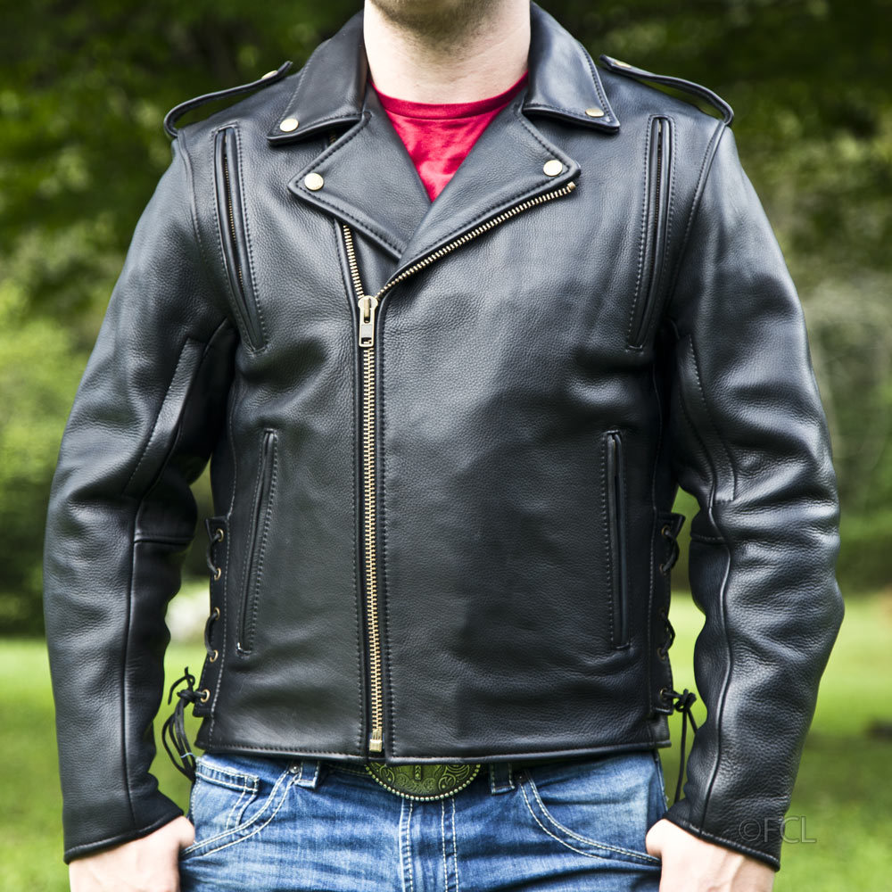 fox creek leather motorcycle jacket