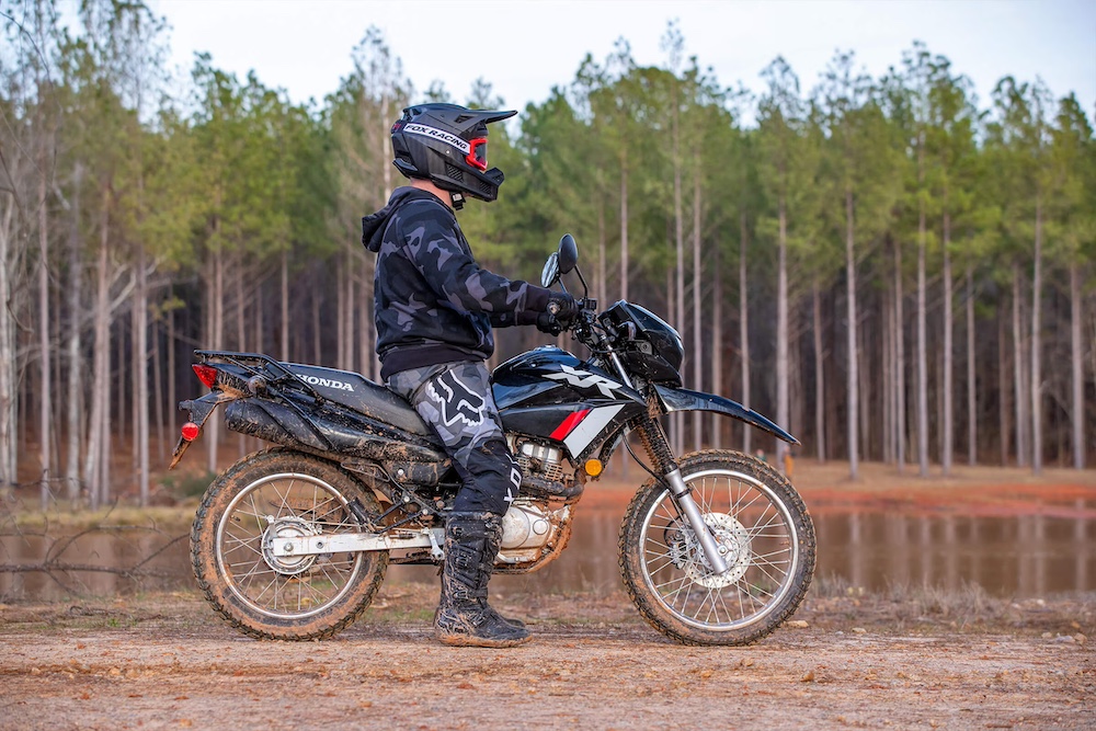 Honda XR150L dual sport motorcycle