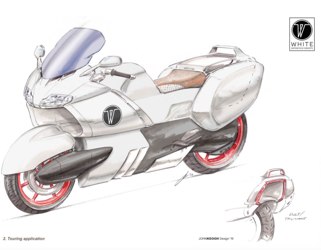 White Motorcycle Concepts V-Air Duct touring design