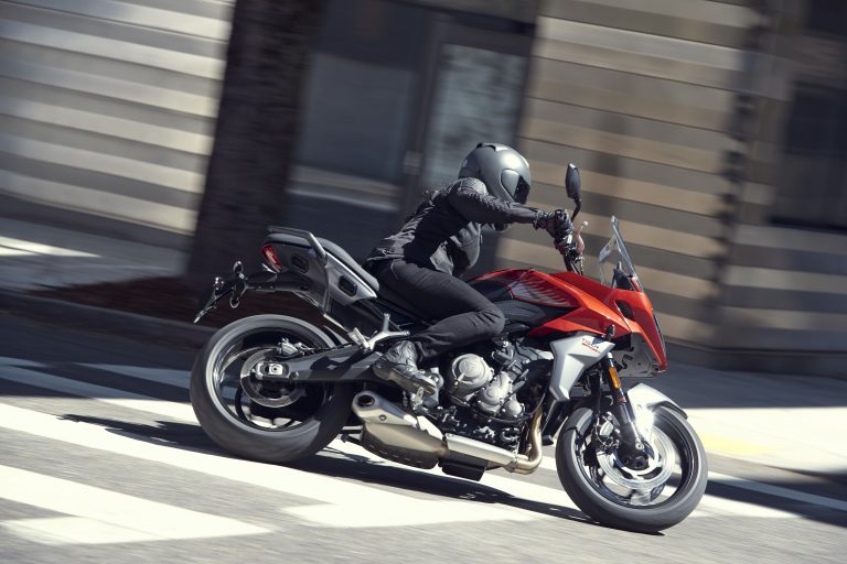 2022 Triumph Tiger Sport 660 riding in the city