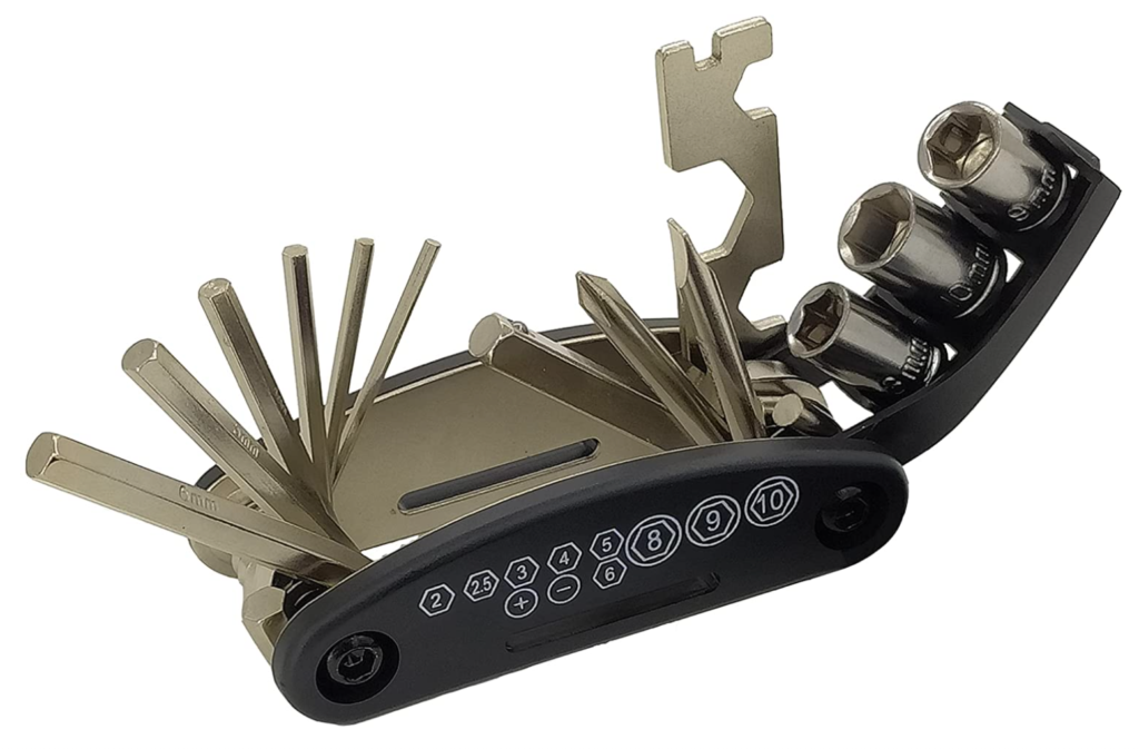 16 in 1 Multi-Function Bike Bicycle Cycling Mechanic Repair Tool Kit，Bicycle Tool Kit, Motorcycle Portable Multifunctional Repair Tool Set， Folding Metric Repair Tool Set Kit