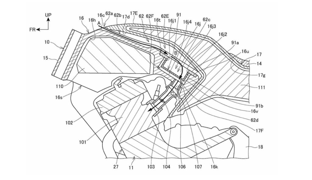 Honda Superbike Patent drawings