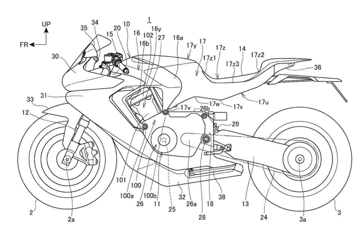 Honda Superbike Patent drawings