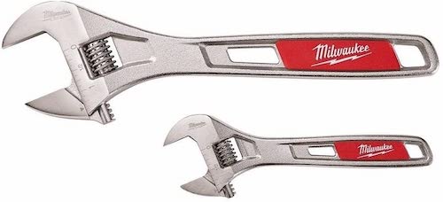 Milwaukee 6-inch and 10-inch Adjustable Wrench Set