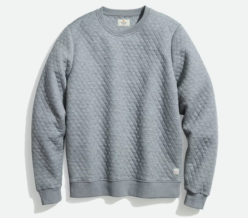 Marine Layer  Corbet Quilted Crewneck - long-sleeve shirts