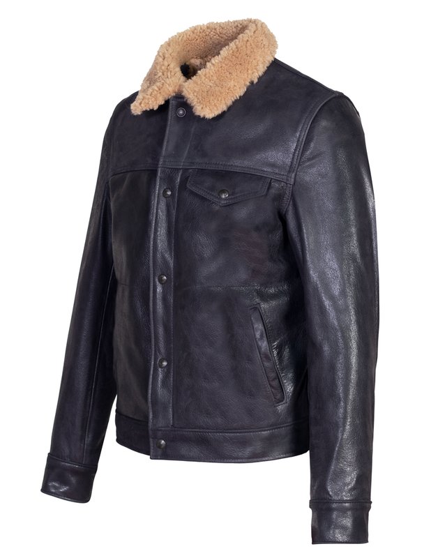 Schott 545 Buffalo Leather Trucker Jacket with Sheepskin Collar - Everything You Need to Know 9
