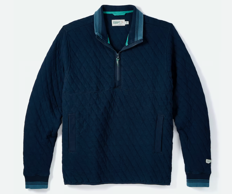 Wellen Quilted Jersey Quarter Zip - long-sleeve shirts