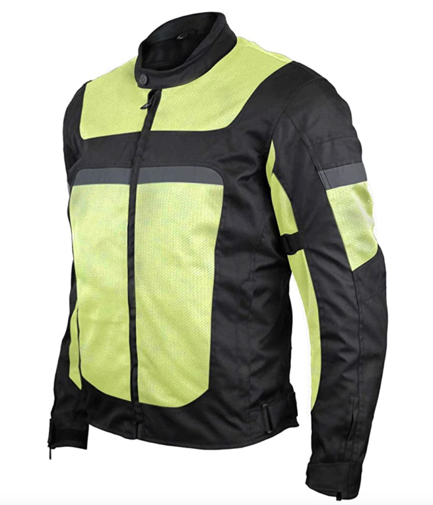 Vance Leather Perforated Textile Reflective Mesh Riding Jacket - Motorcycle Jackets Under $100