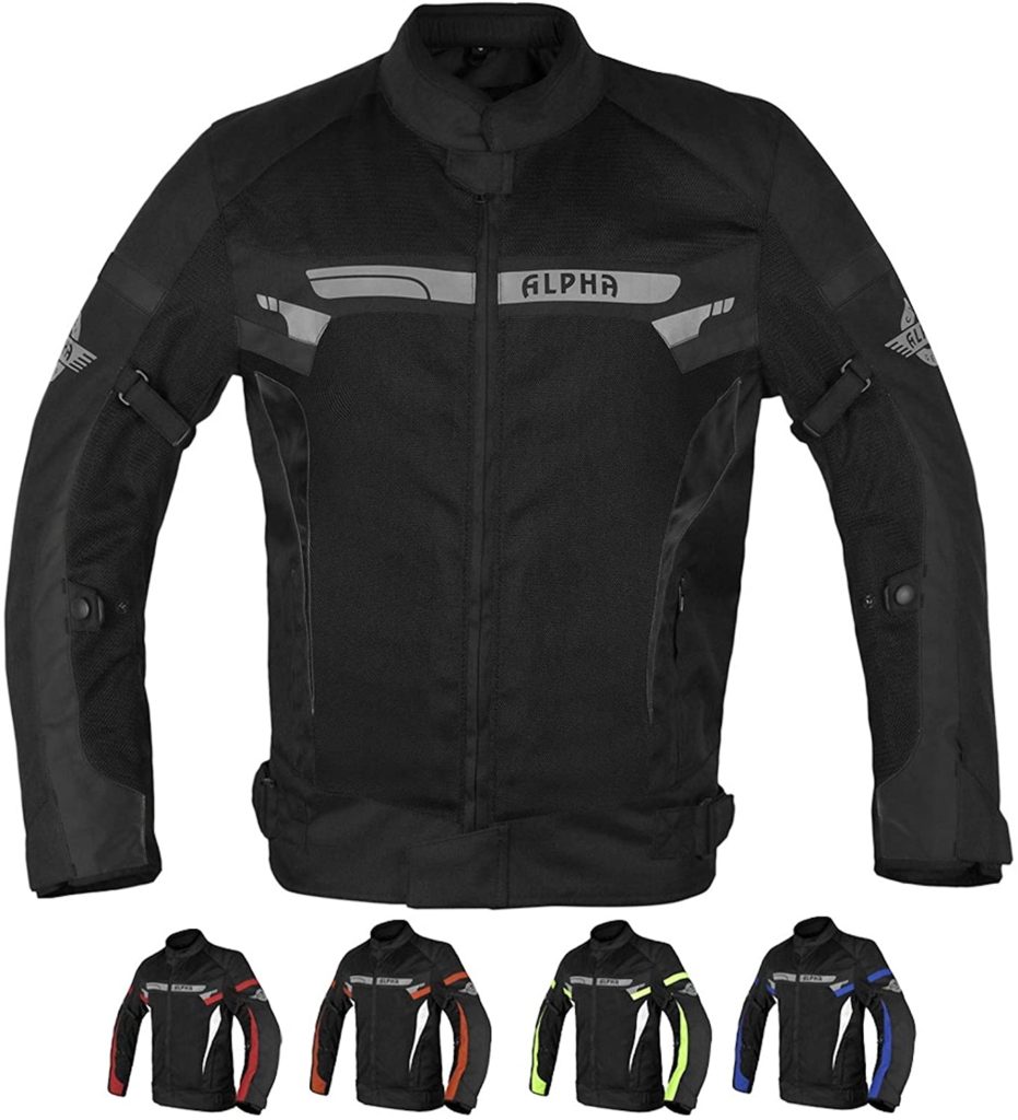 Alpha Cycle Gear Breathable Bikers Riding Jacket - Motorcycle Jackets Under $100