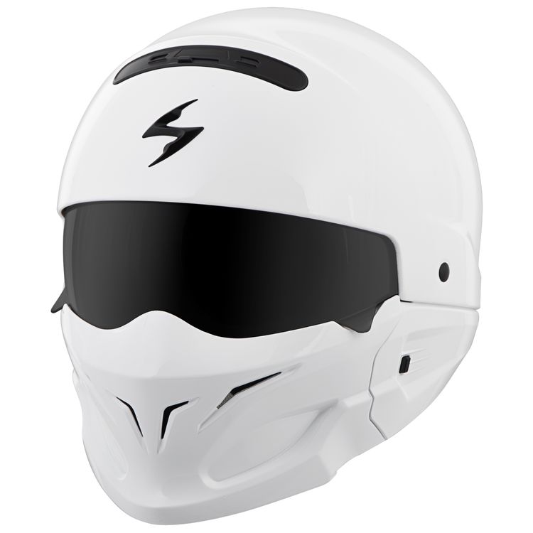 Scorpion EXO Covert White Helmet - half helmets with facemasks