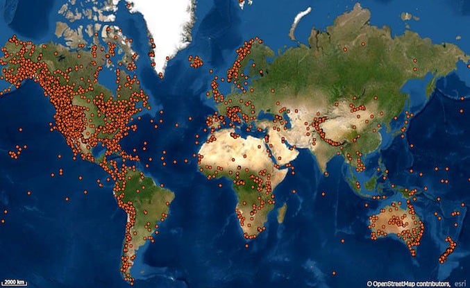 Garmin inReach GPS SOS incidents around the globe.