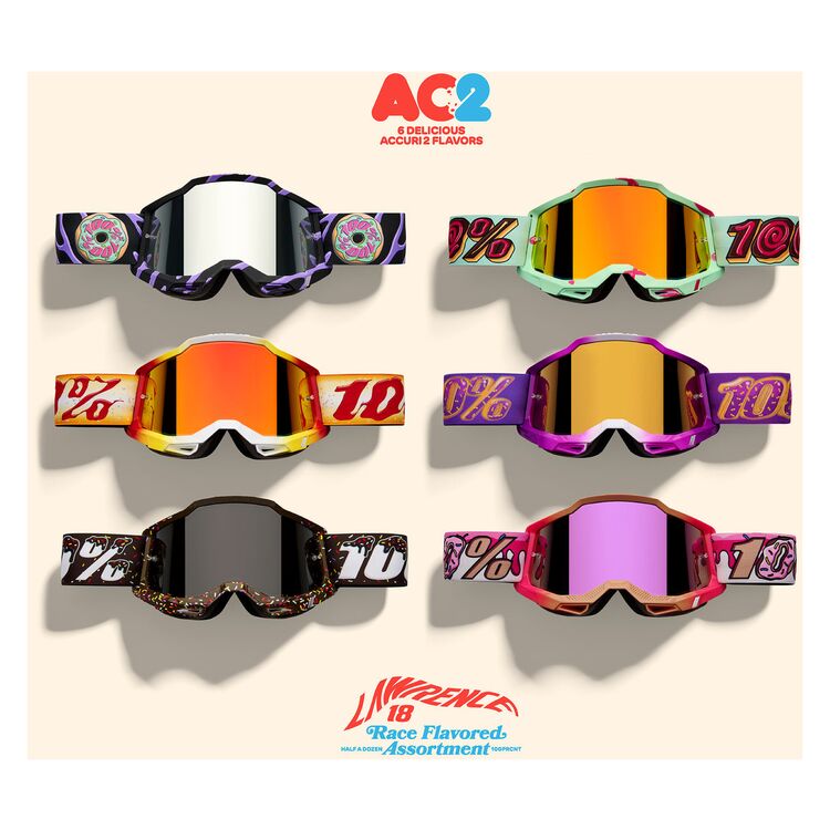 100% Accuri 2 Jett Lawrence Donut Goggle 6-Pack