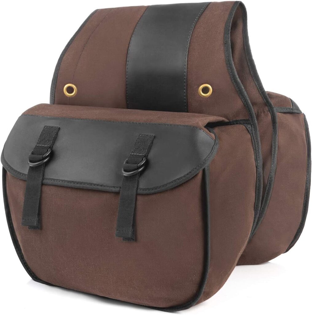 Nomad USA Universal Waxed-Canvas Motorcycle Saddlebags