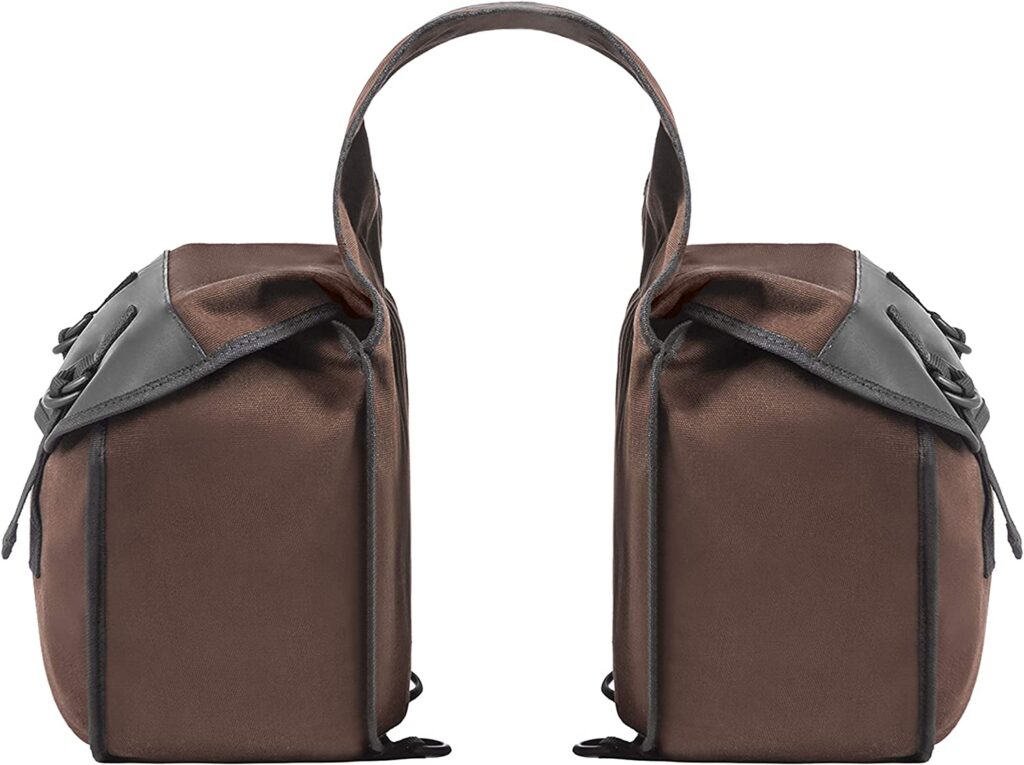 Nomad USA Quick-Easy Universal Fit Throw Over Motorcycle Canvas Biker Cargo Saddlebags (Khaki)
