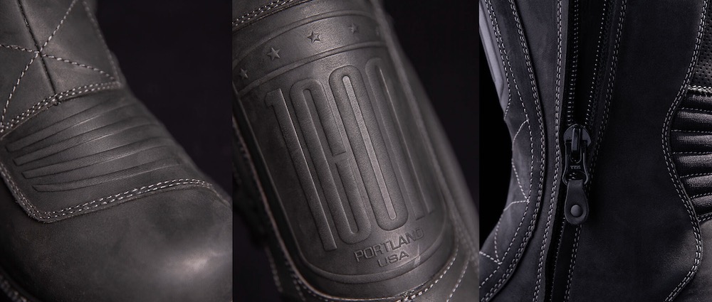 close up details of the Icon Elsinore2 CE Boots, black