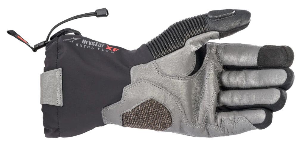 Alpinestars AMT-10 Drystar XF Gloves details of the inside of the hand.