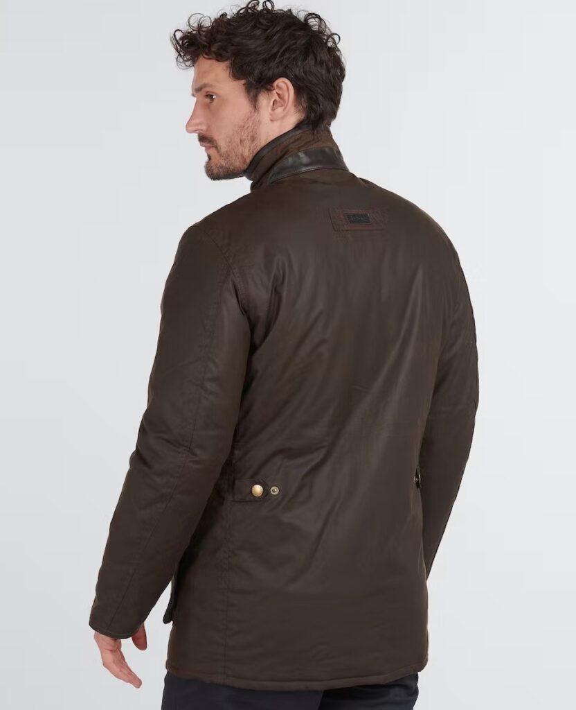 Barbour Hereford Waxed Cotton Jacket badge back