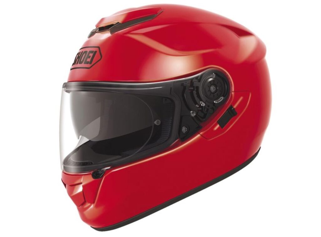 Shoei GT-Air in the color red.