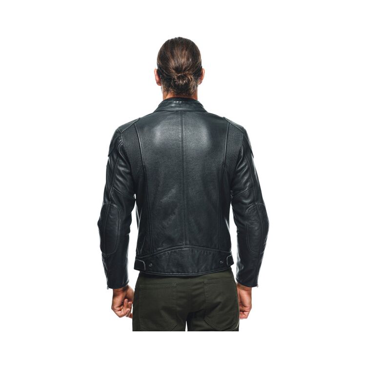Dainese Atlas Leather Jacket back worn by a rider