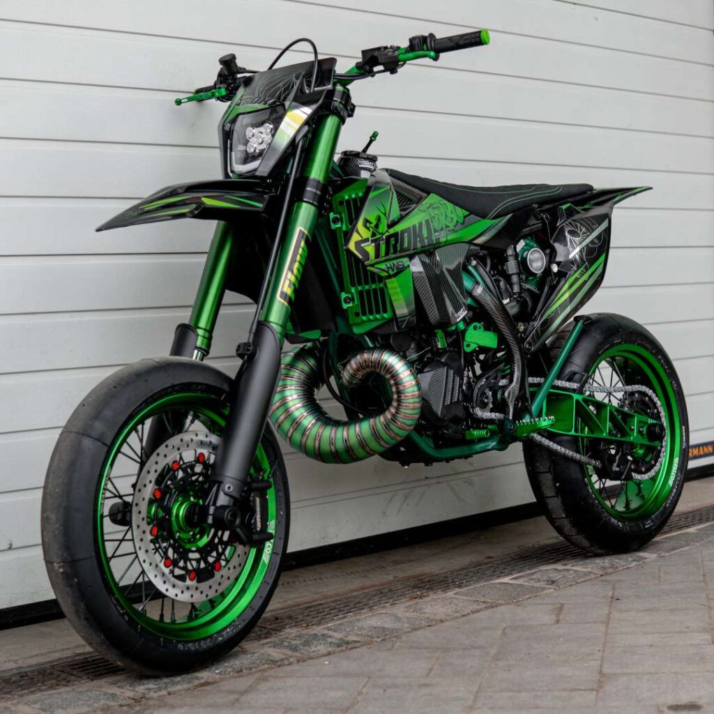 Custom Two-Stroke Turbocharged KTM 300 Supermoto