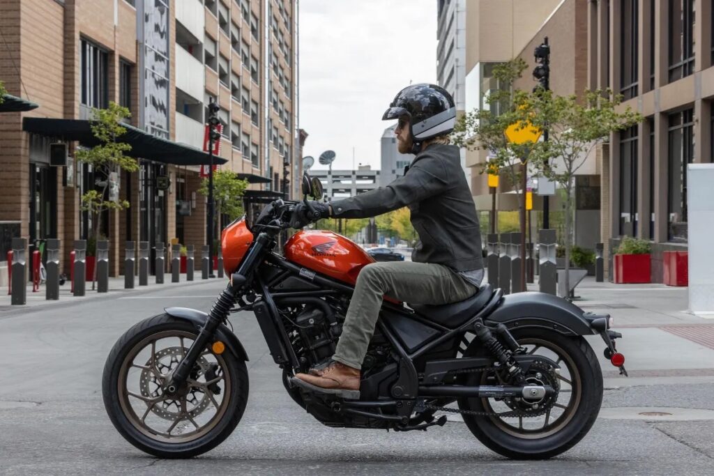 Honda Rebel 1100 in orange