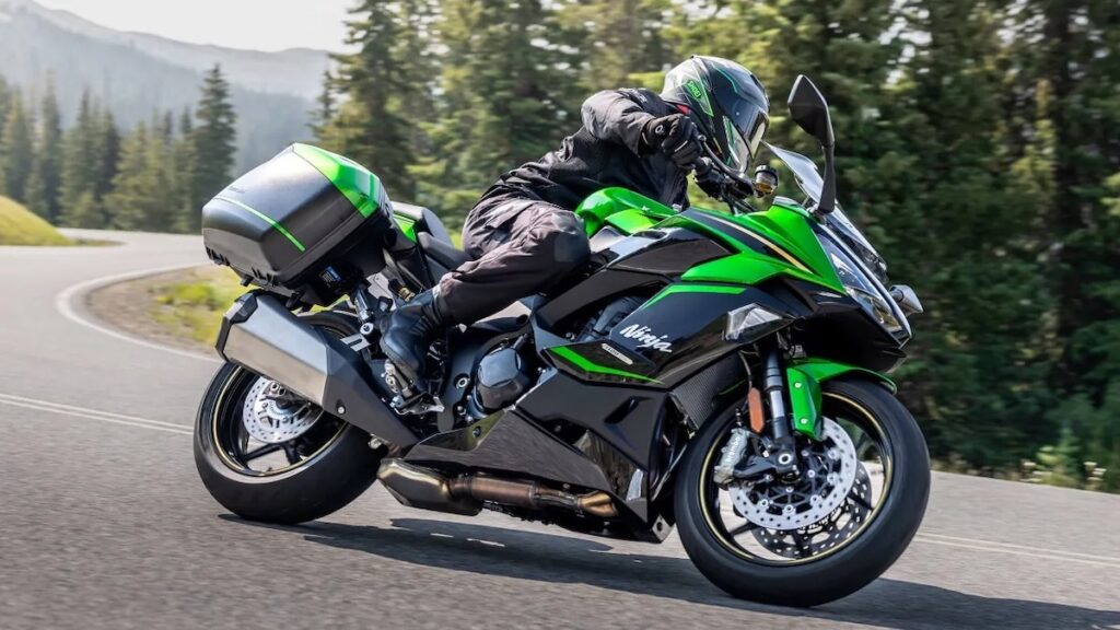 2025 Kawasaki Ninja 1100SX on a curvy road