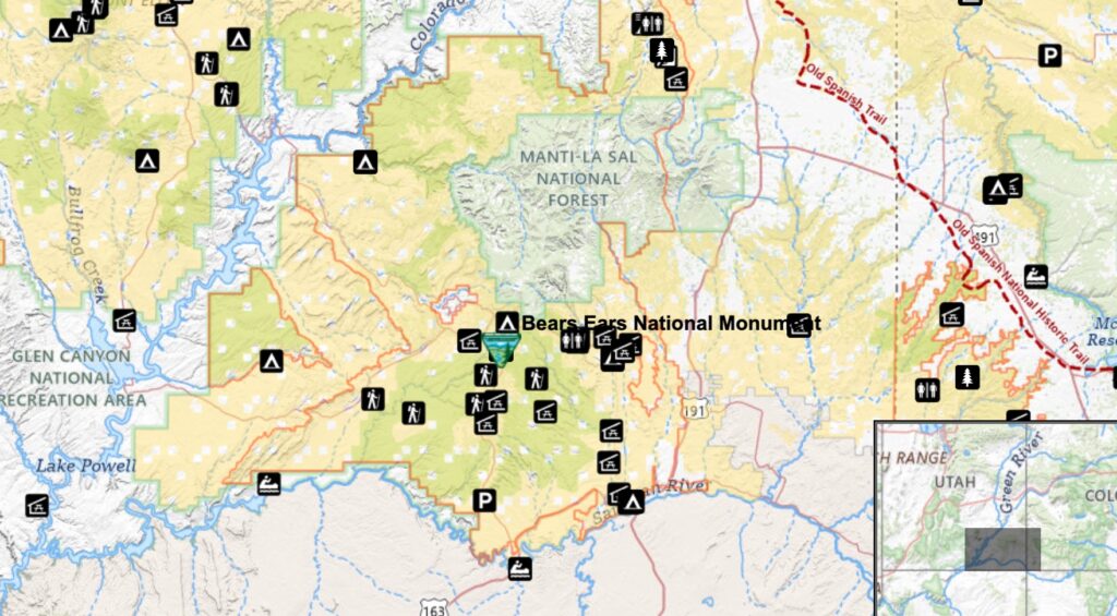 map of bears ears national monument