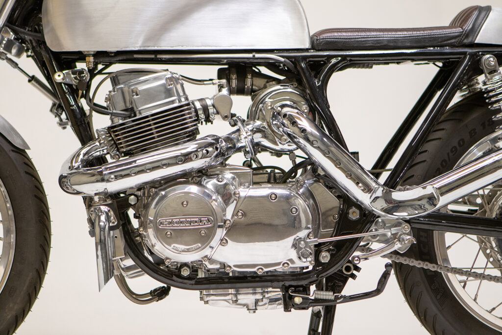 Kott Motorcycles Turbocharged Honda CB750 engine close up