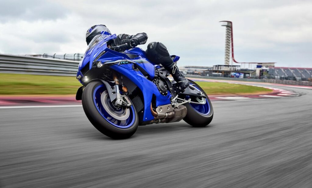 Yamaha YZF-R1 at the race track. 