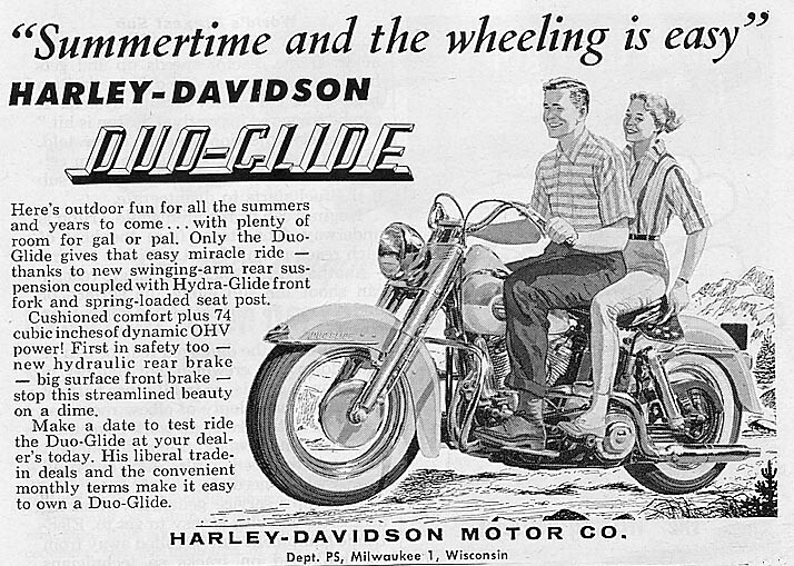 Harley-Davidson Duo Glide advertisement
