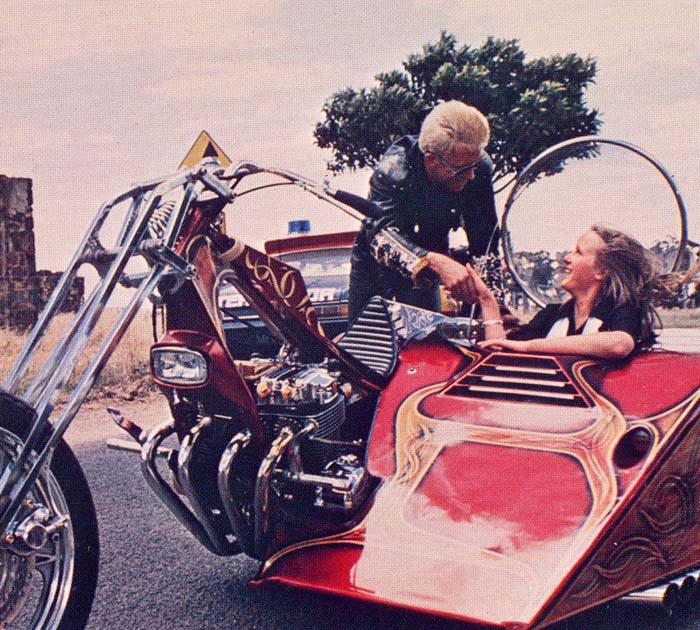 Honda CB750 trike that is in the original Mad Max movie