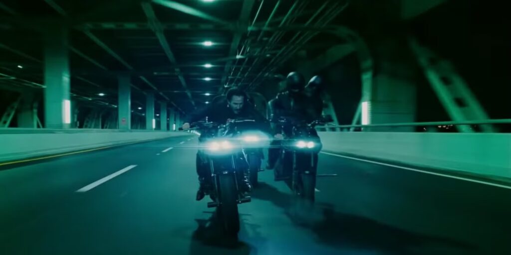 John Wick Yamaha MT-09 motorcycle chase scene
