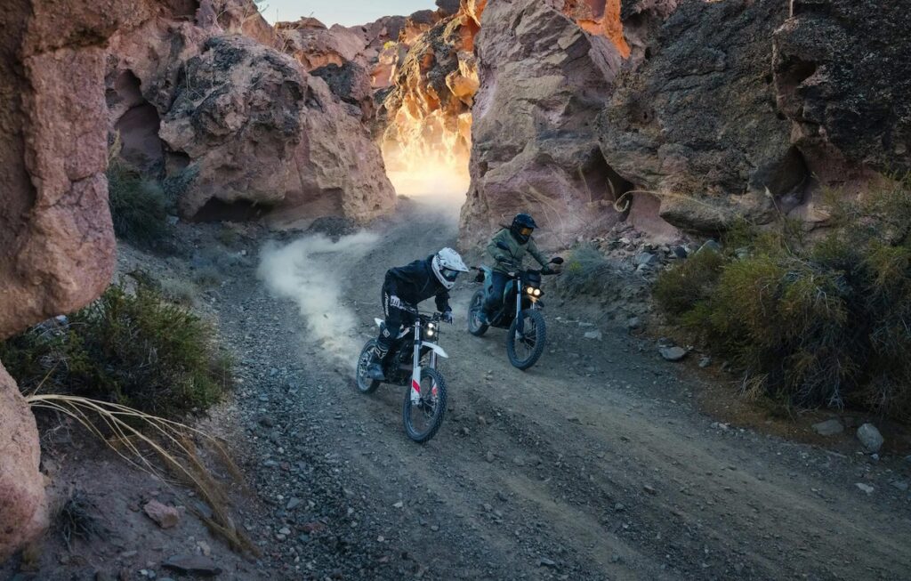 Zero Motorcycles XE and XB on a trail