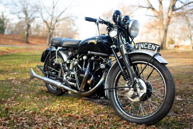 1952 Vincent Black Shadow front three quarter