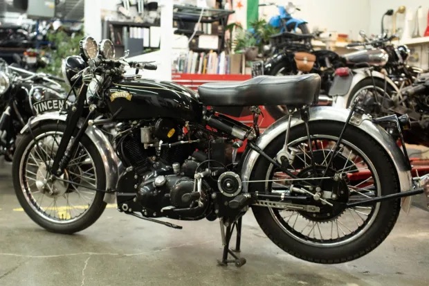 1952 Vincent Black Shadow side view