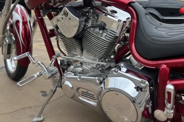 2008 Bourget Bike Works Low Blow engine close up