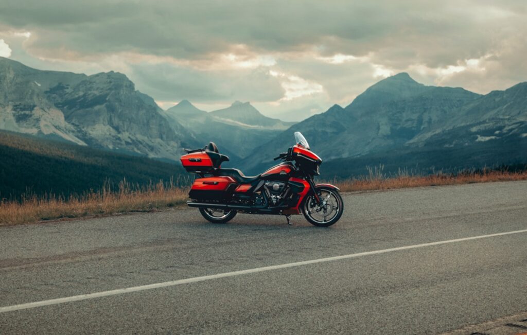 2025 Harley-Davidson Street Glide Ultra parked on the side of a rural highway