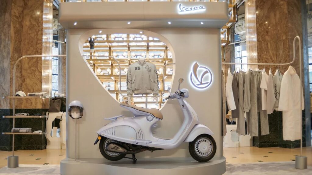 Limited Edition Vespa 946 Snake in a Vespa store