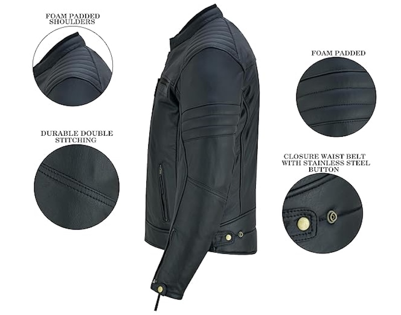 Born to Race leather jacket additional features