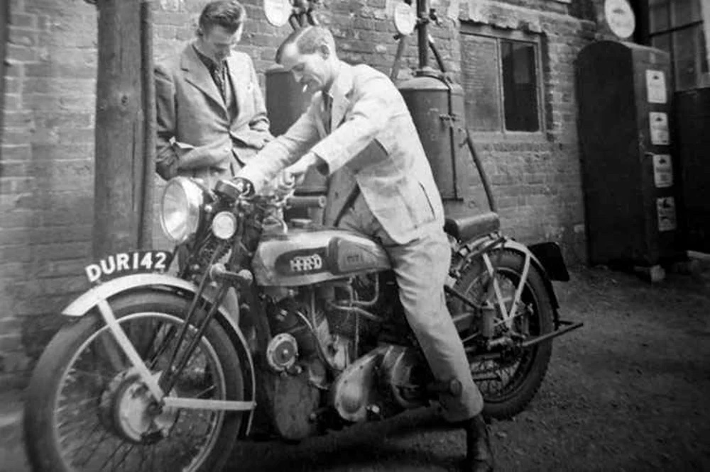 Vincent Black Shadow in the factory