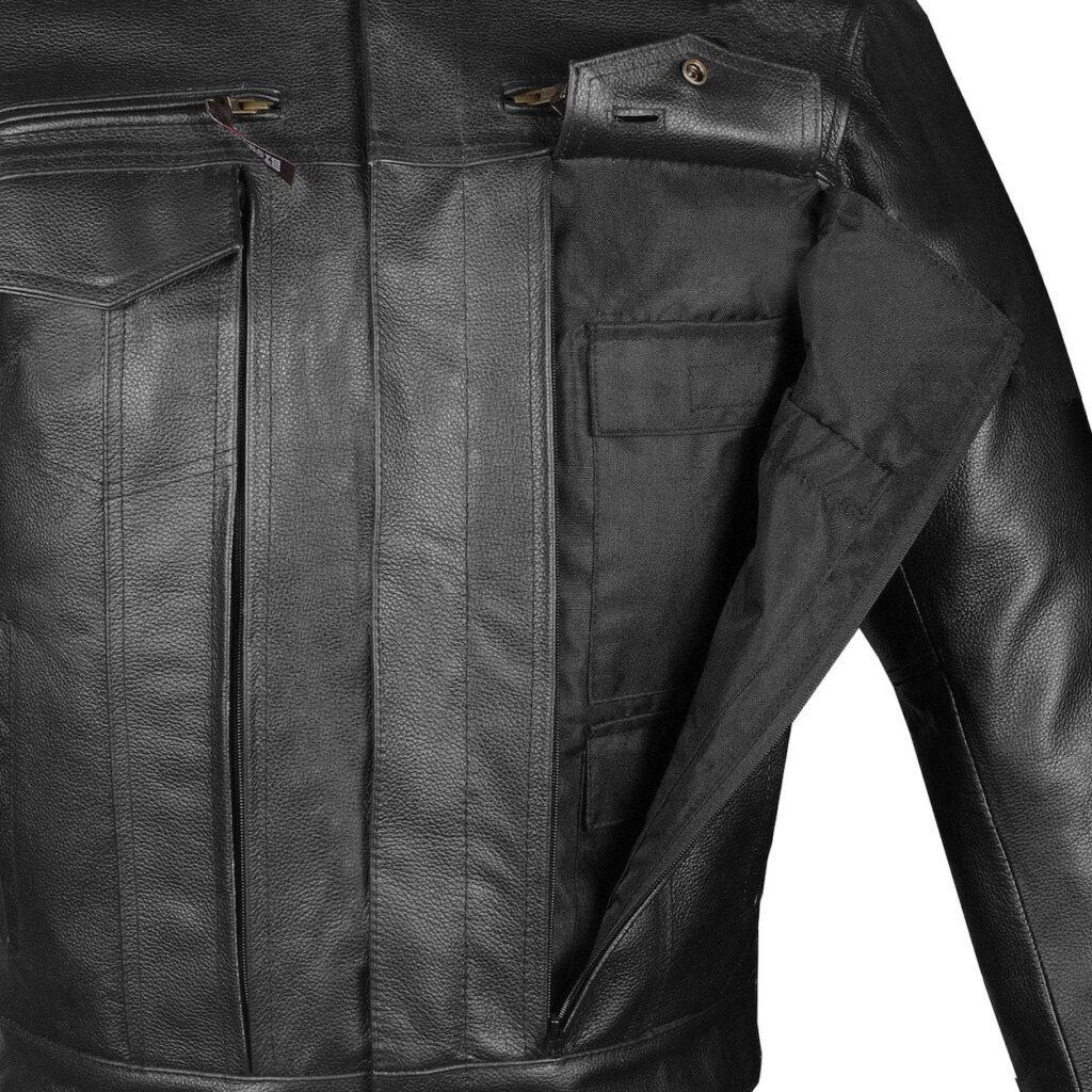 Jackets 4 Bikes Commuter Premium Natural Buffalo Leather Motorcycle Jacket